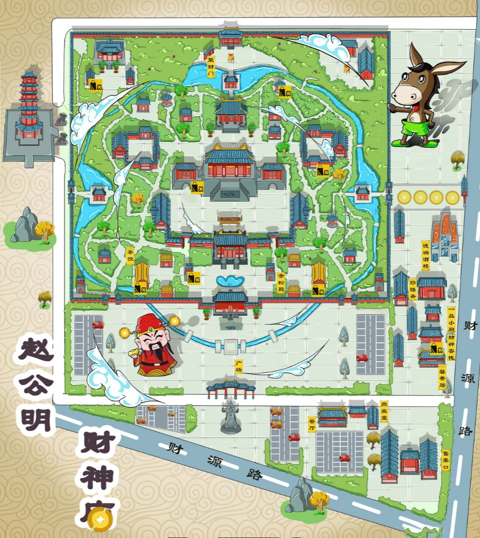 霞浦寺庙类手绘地图